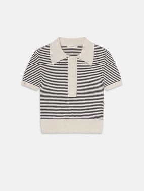 Cozy Knit Touch The Graduate Polo -- Navy Multi