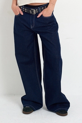 Indigo Rinse Release Jeans Contemporary Vibe