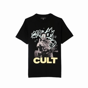 Cult's Heavyweight Short Sleeve Crew Neck Tee "Cash" in Black Quality Layer