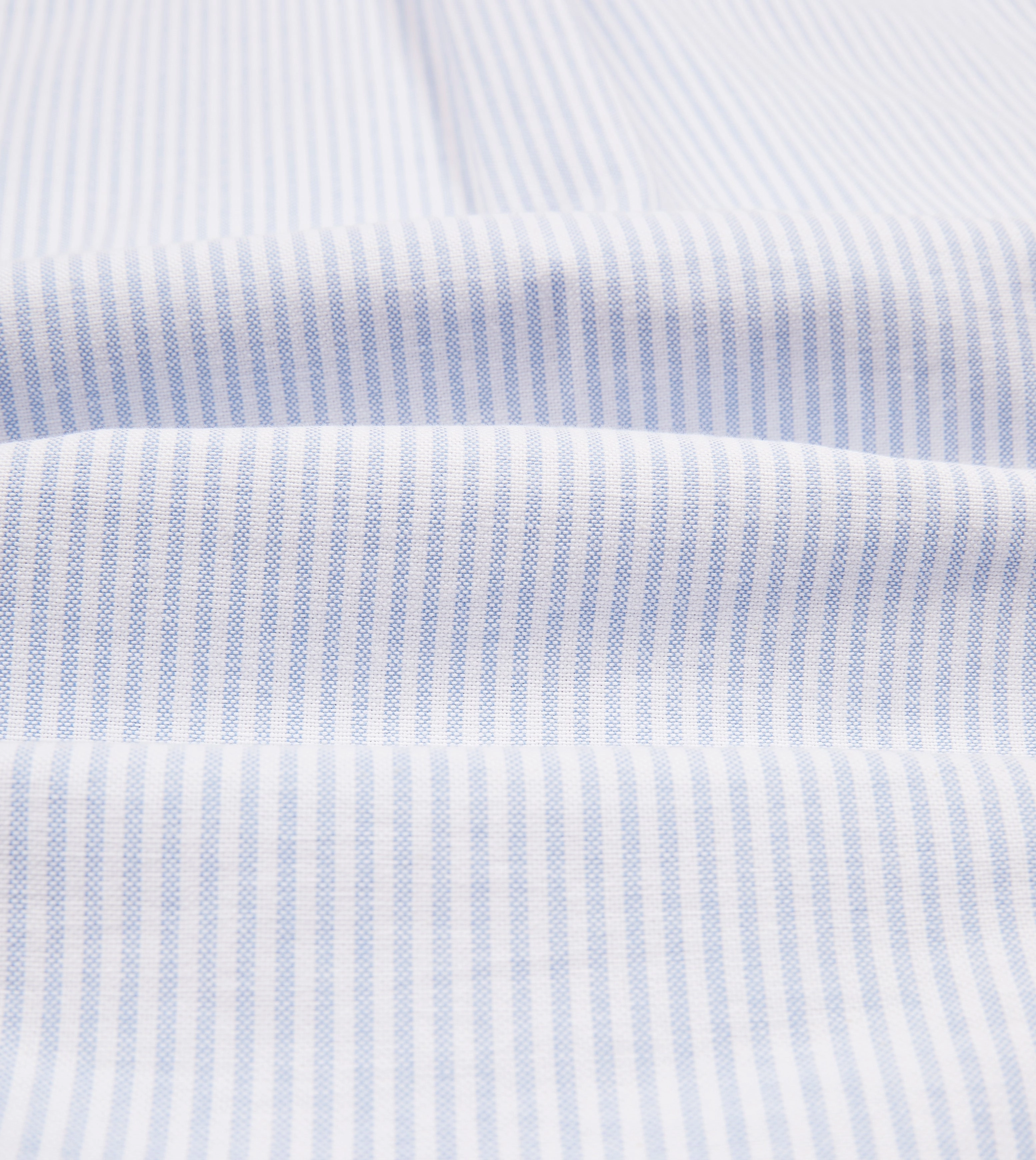 Light Blue Ticking Stripe Cotton Oxford Cloth Button-Down Shirt Urban Fashion