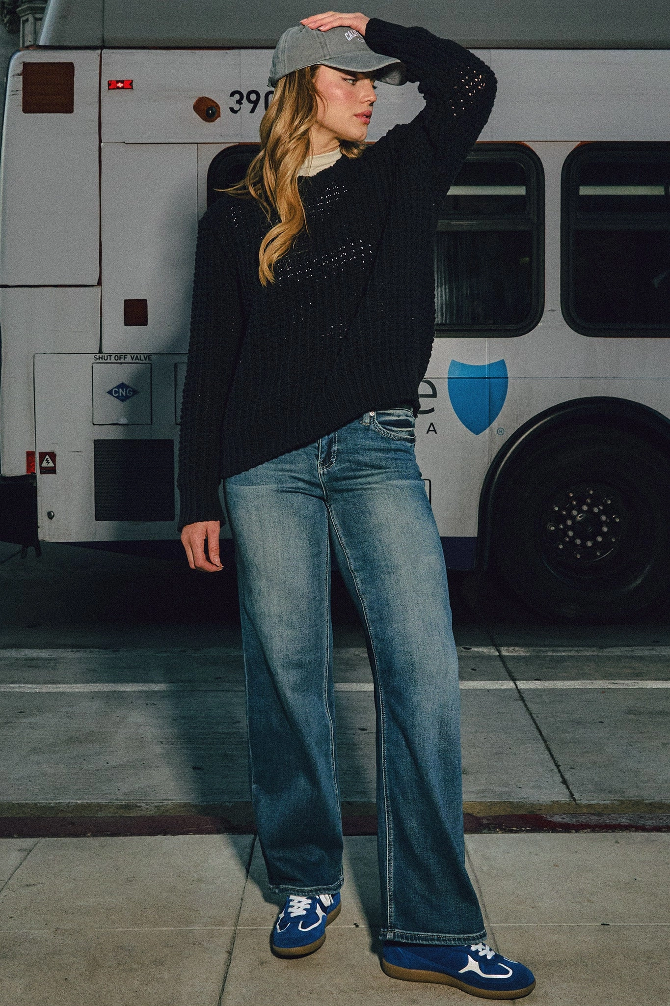 Traveler Gear Morning Stroll Women's Luxe Mid Rise Premium Stretch Wide Leg Jeans