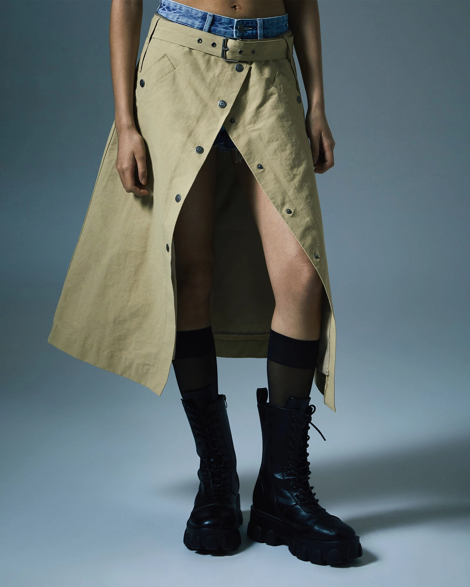 Smart Weather Style AntiPillingFinish INCOGNITO BIKER/TRENCH KHAKI