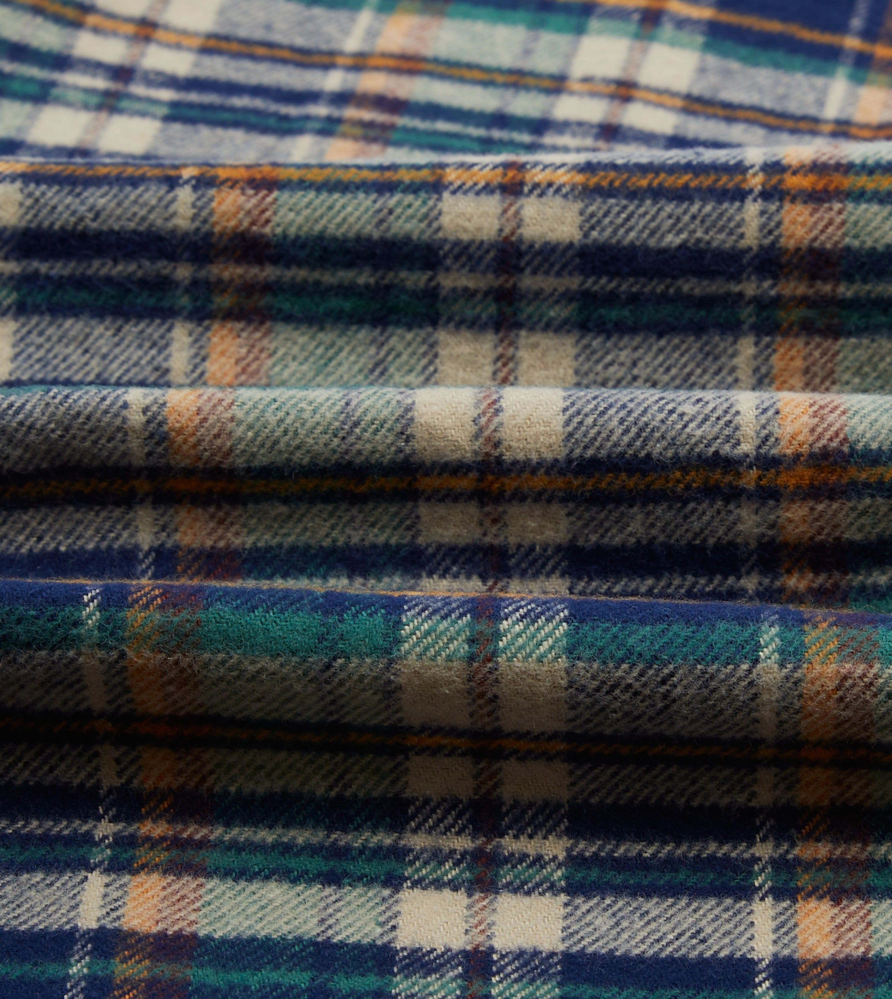 Indigo Check Cotton Two-Pocket Work Shirt Gradient effect Relaxed Fit