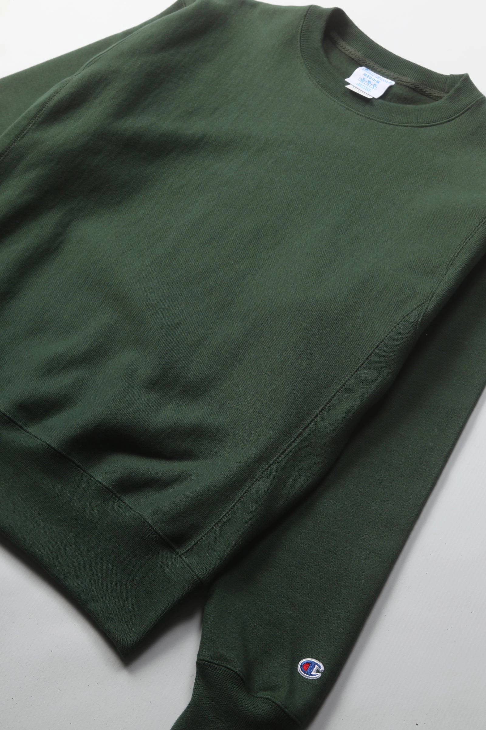 Adjustable Fit Champion - 12oz USA Reverse Weave Crewneck - Forest Green