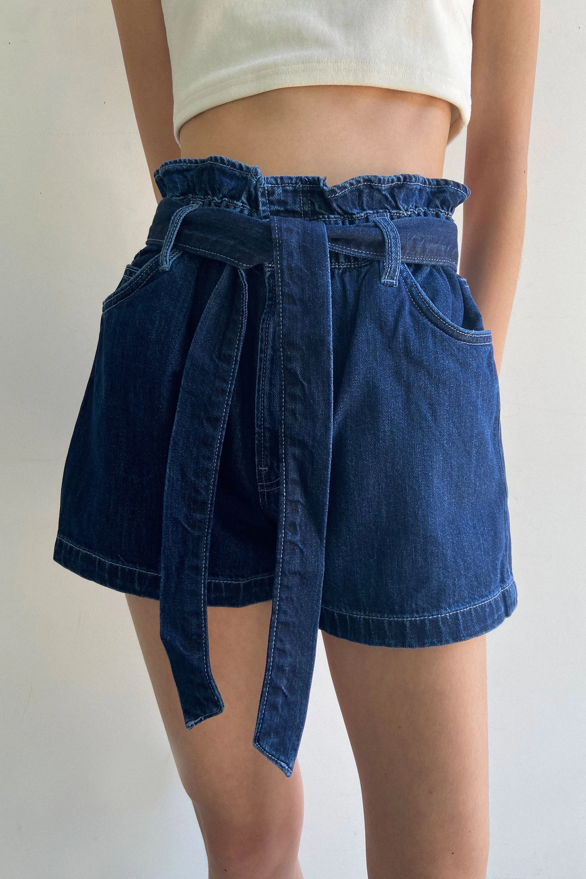Stay Cool JEAN PAPERBAG SHORT