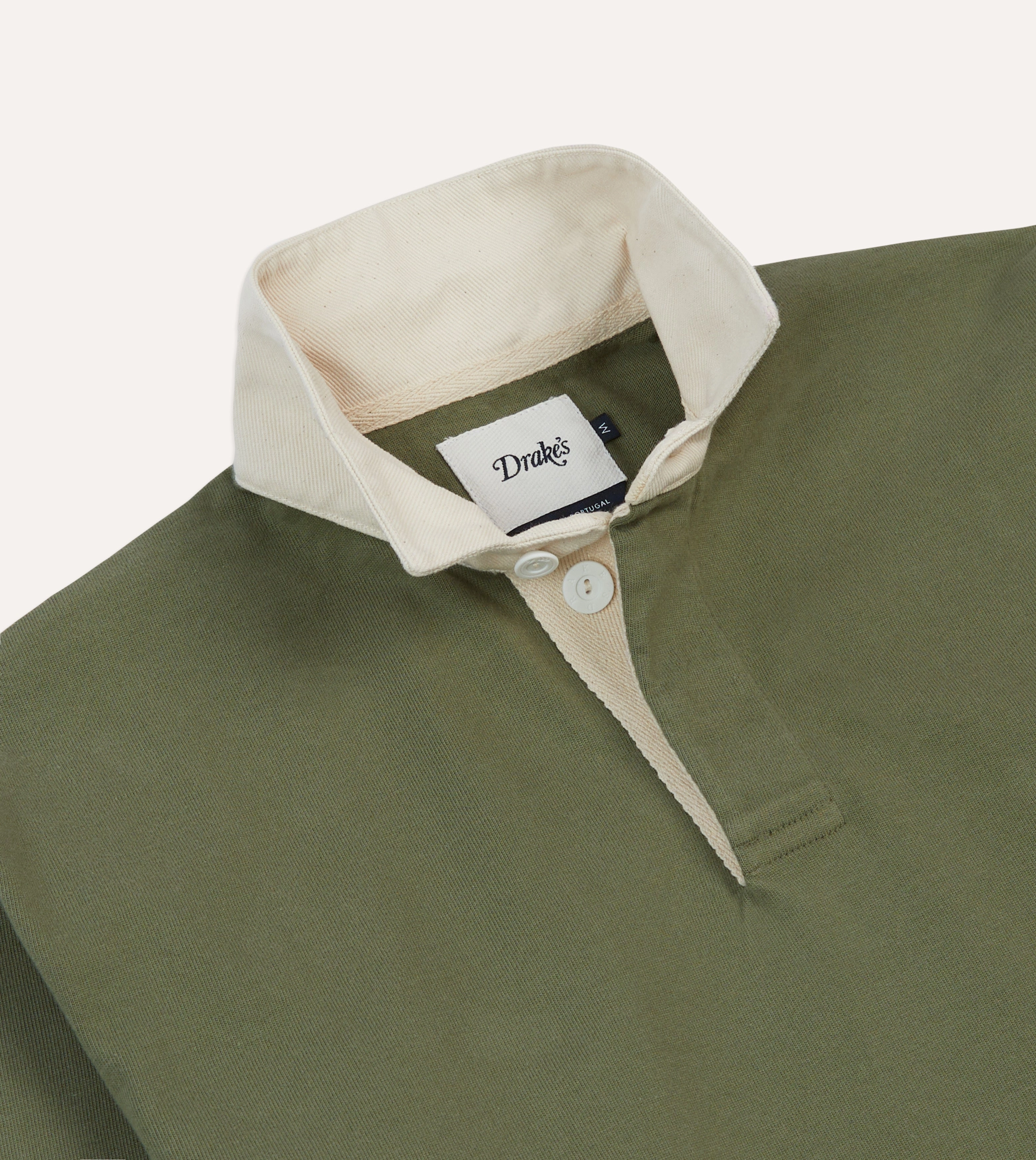 Khaki, Burgundy and Ecru Half Striped Cotton Rugby Shirt Youthful Vibe