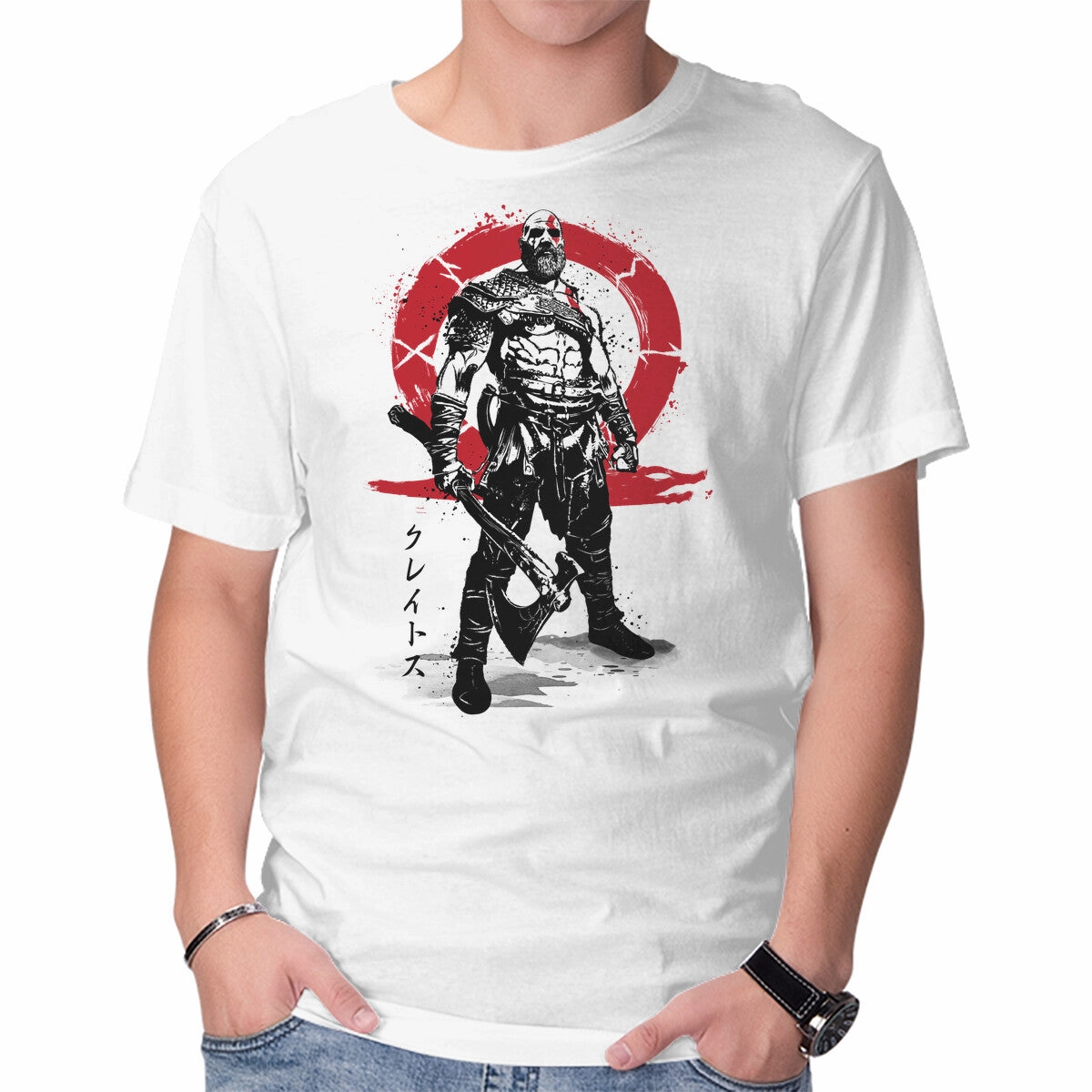 Urban Style Trend MinimalistStitching Killer Of Gods Sumi-e