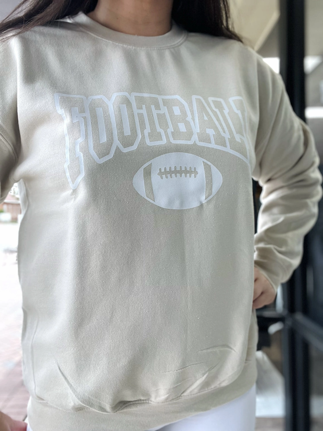 Football Crew Sweatshirt Chill Look