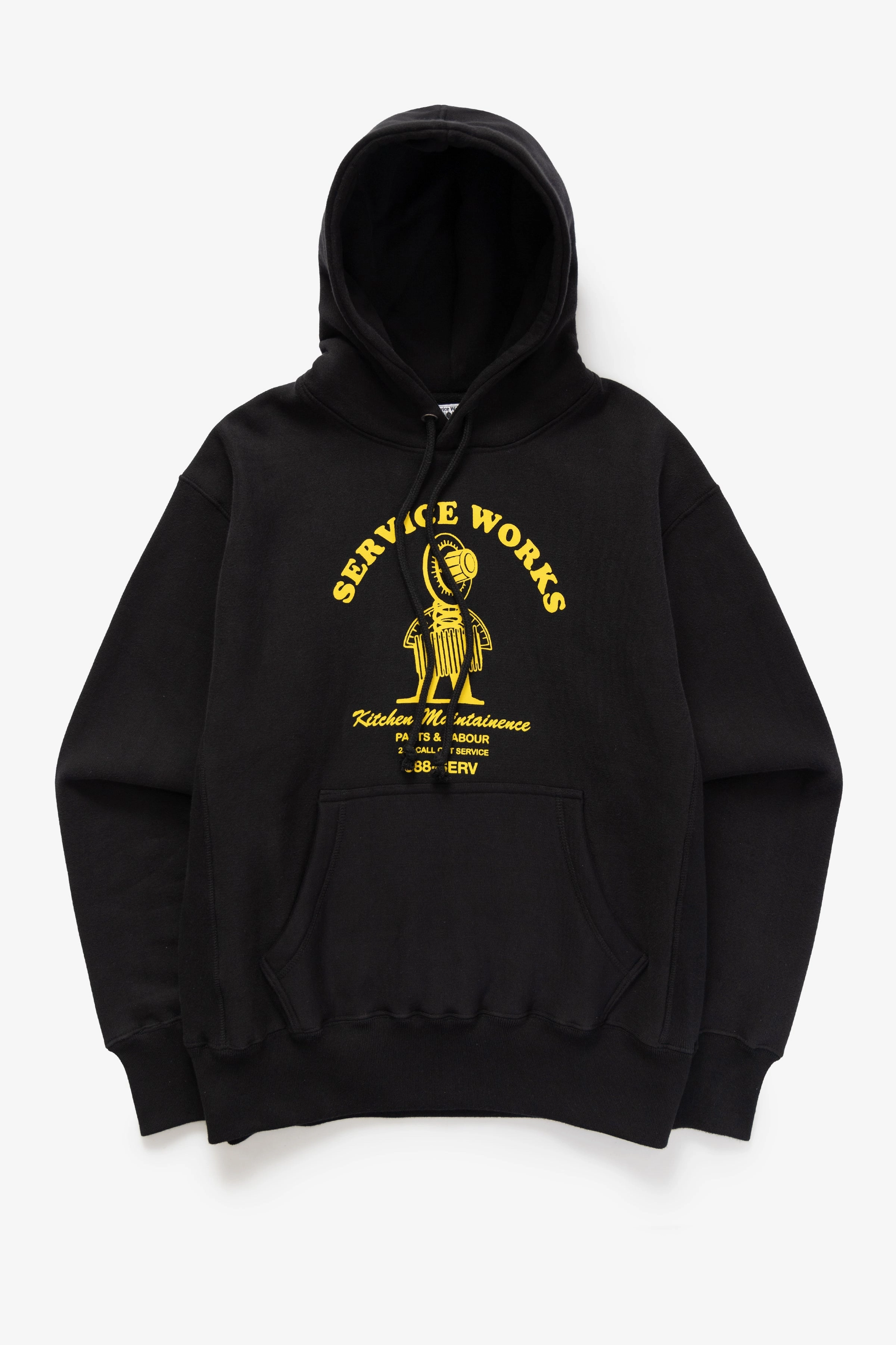 Service Works - Maintainence Hoodie - Black Recycled Material Composition