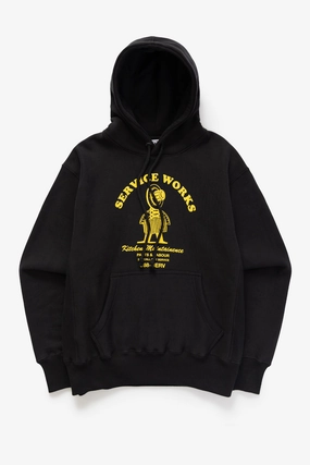 Service Works - Maintainence Hoodie - Black Recycled Material Composition