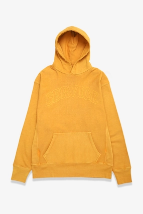 Service Works - Arch Logo Hoodie - Gold Everyday Knit Relaxed Wear