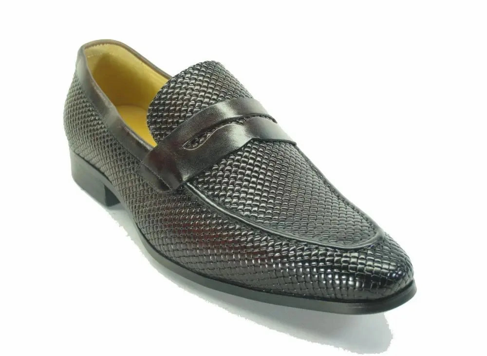 KS478-110E Carrucci Burnished Woven Penny Loafer Power Walk subtle style
