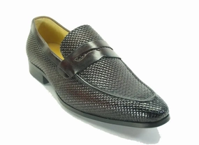 KS478-110E Carrucci Burnished Woven Penny Loafer Ground True Morning Stroll