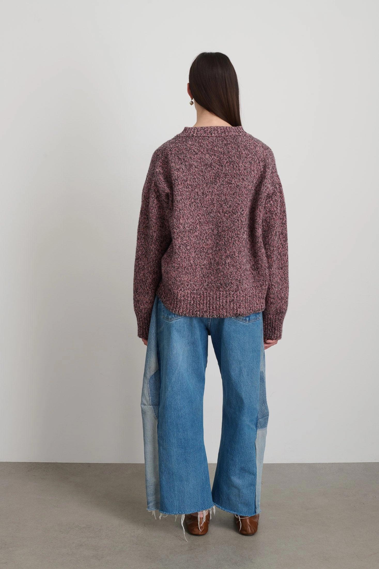 Quick Drying Technology Double Layered Collar Lambswool Crew Etowah Twist