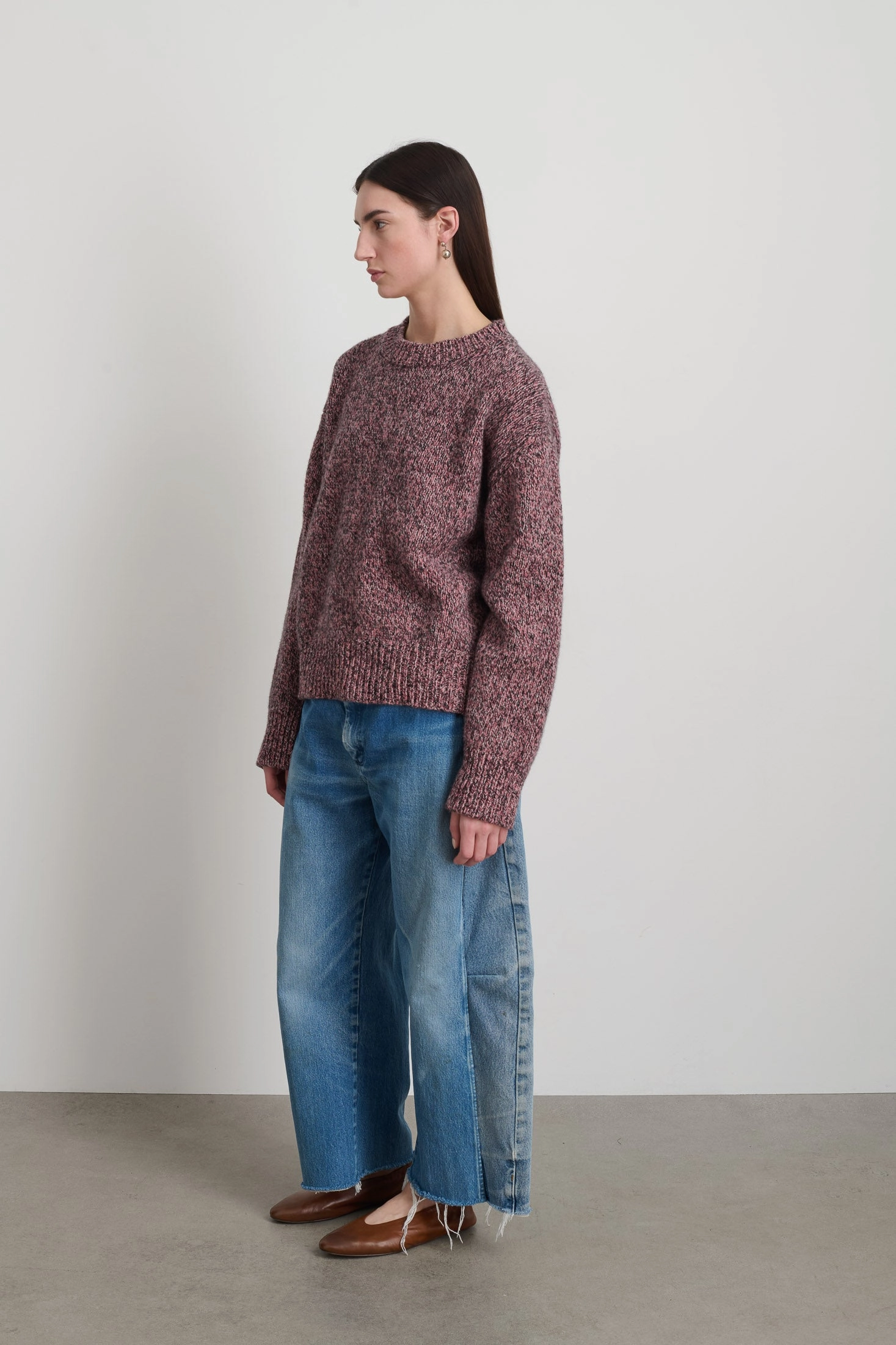 Lambswool Crew Etowah Twist Relaxed Stretch