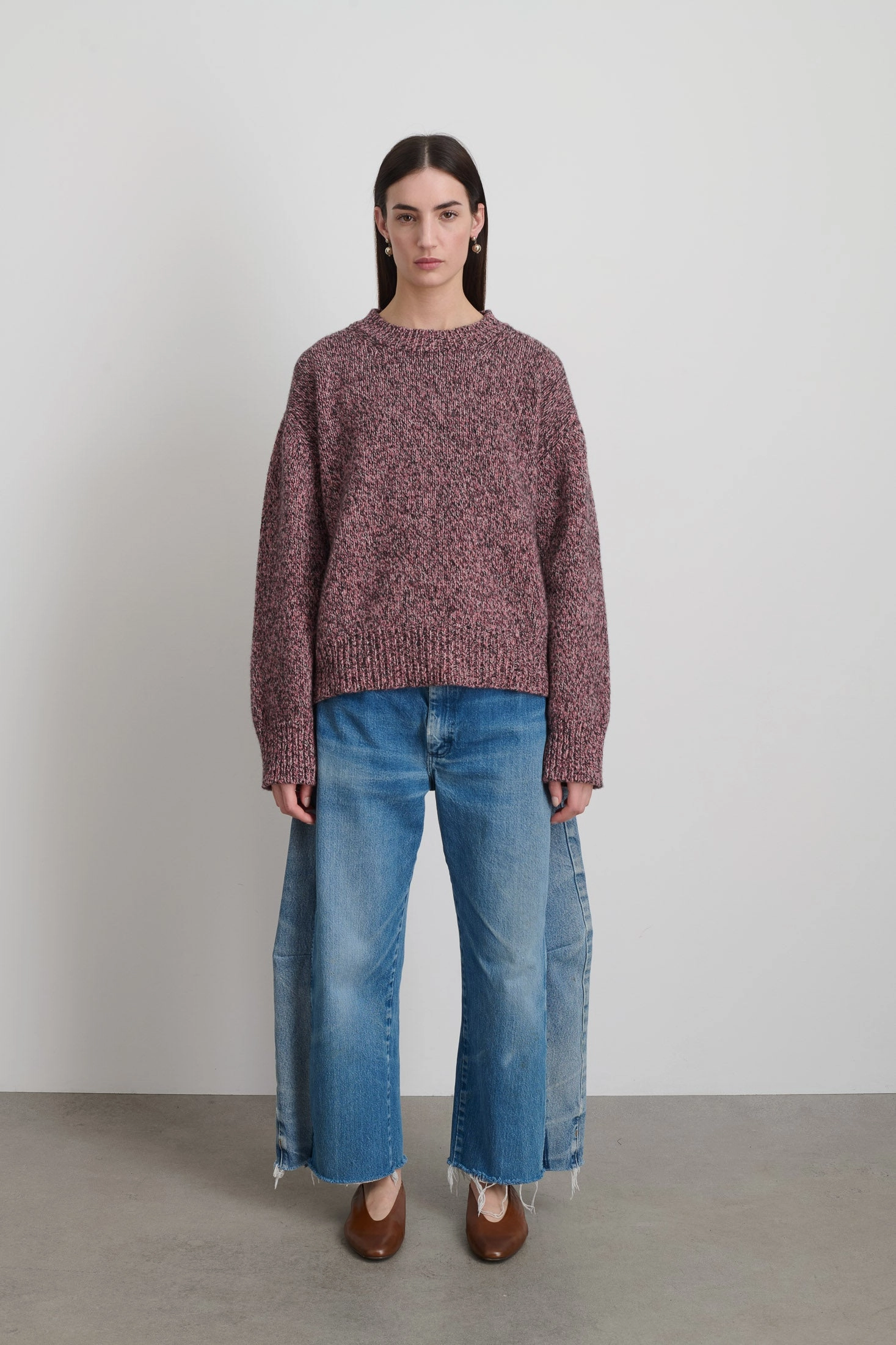 Chilly Day Essentials Lambswool Crew Etowah Twist