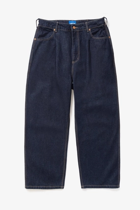 Larriet - Frederick Pant - Indigo Denim Laser Cut Perforations Urban Comfort