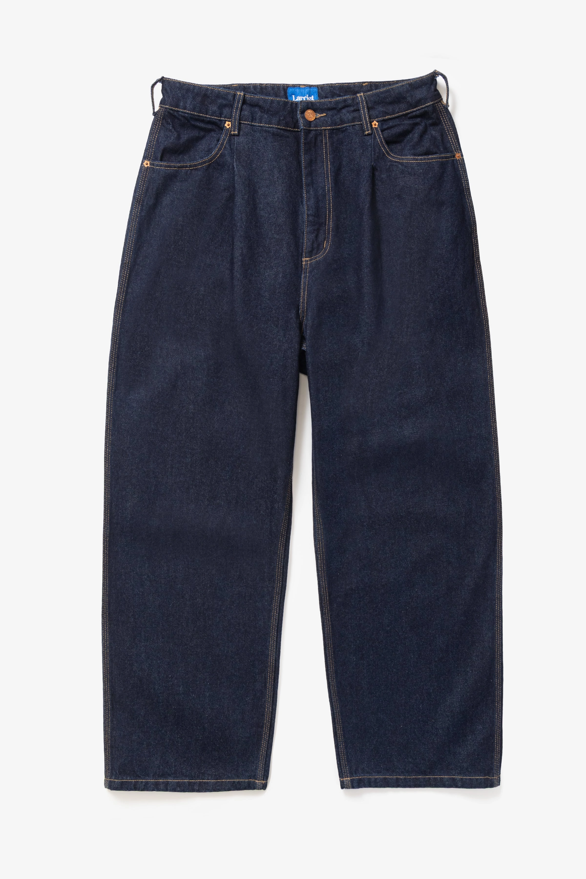 Larriet - Frederick Pant - Indigo Denim Laser Cut Perforations Urban Comfort
