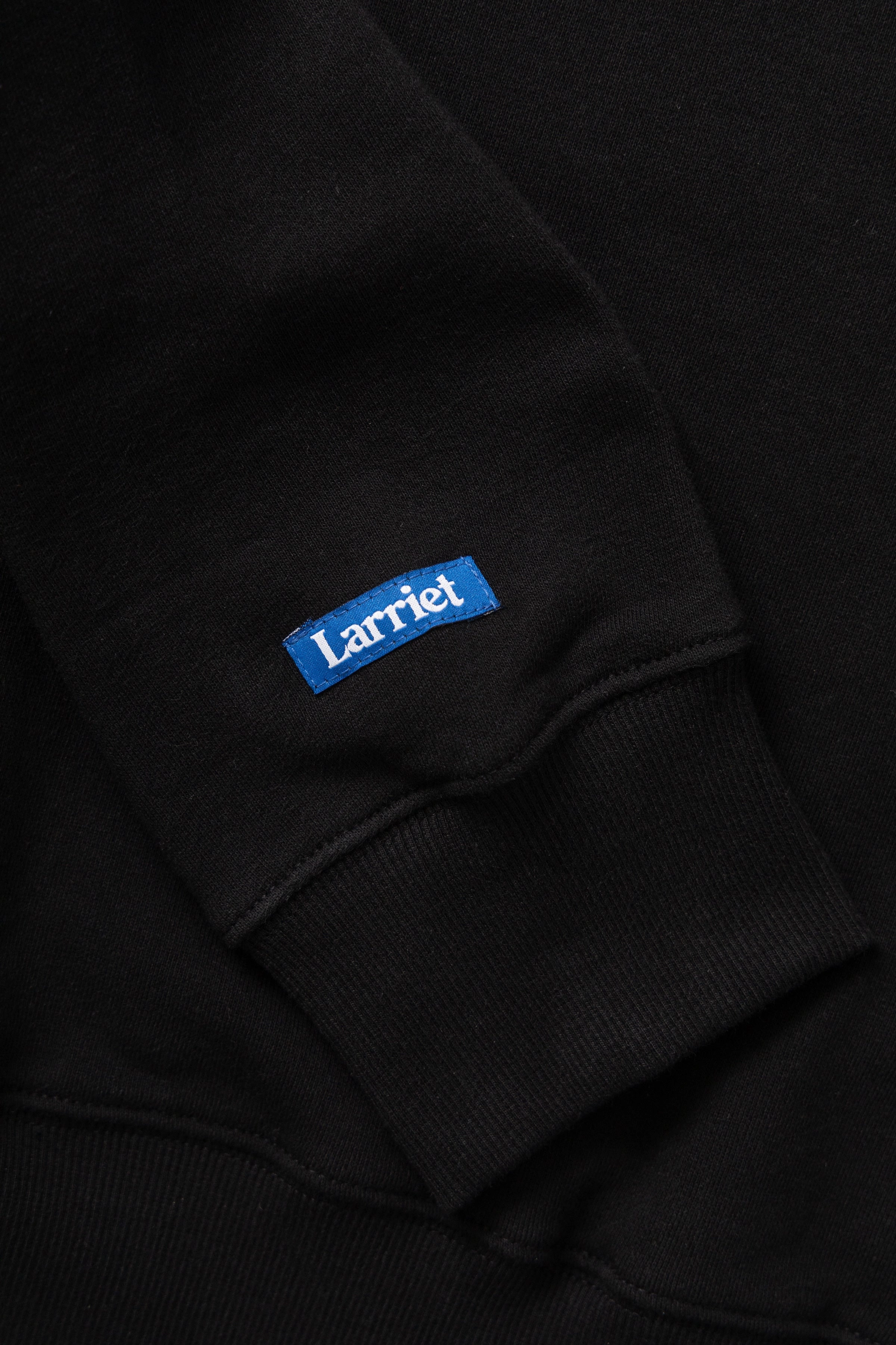 Casual Fit Ethical Production Knitwear Larriet - Maus 1/4 Zip Fleece - Black