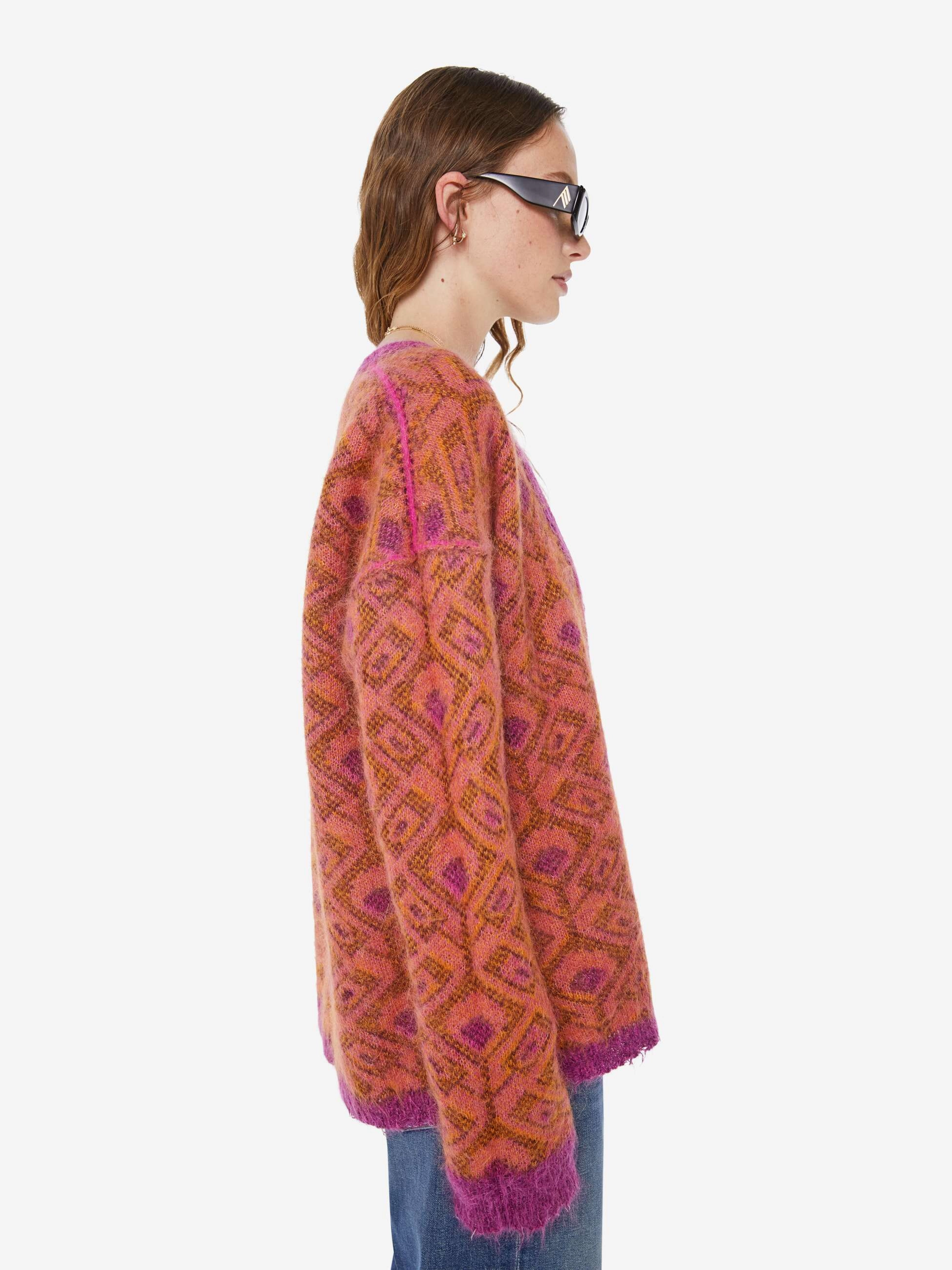 The Double Face Cardigan - Birds Of Paradise Contoured Back Panel Convertible 2 In 1 Function
