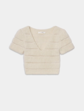 The Cloud Sweater -- Cream Breathable Open Weave Chill Ready