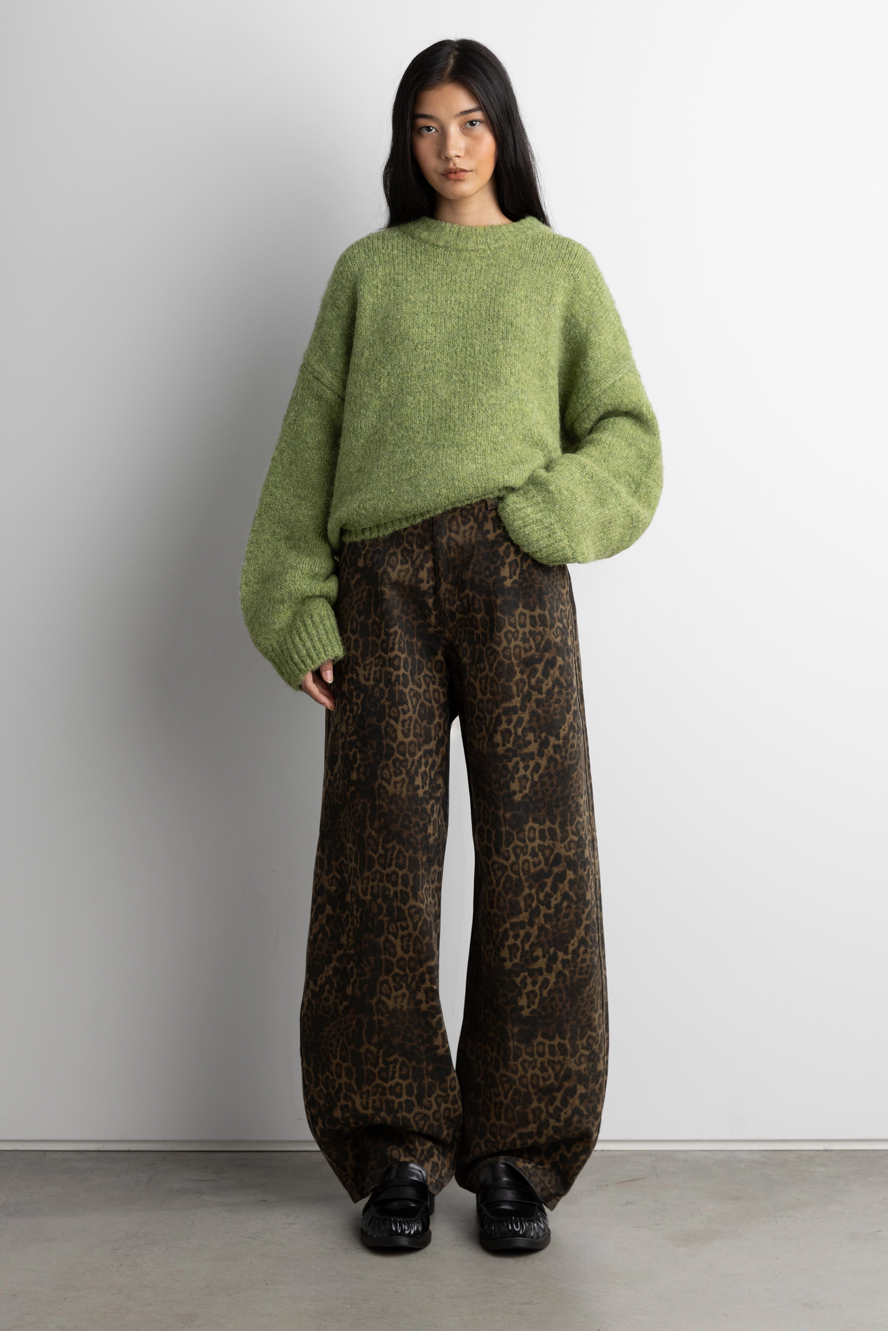 LEOPARD PRINT JEAN high waisted Gusseted Crotch