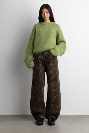 LEOPARD PRINT JEAN Comfy Waistband Soft Touch Material