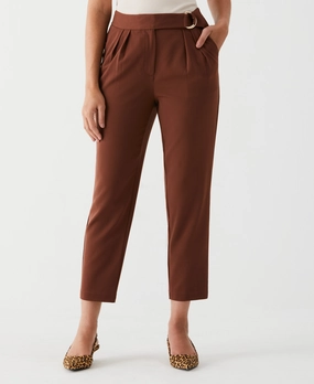Pleated Pant with Self Fabric Belt Winter Ready Outfit Effortless Knit