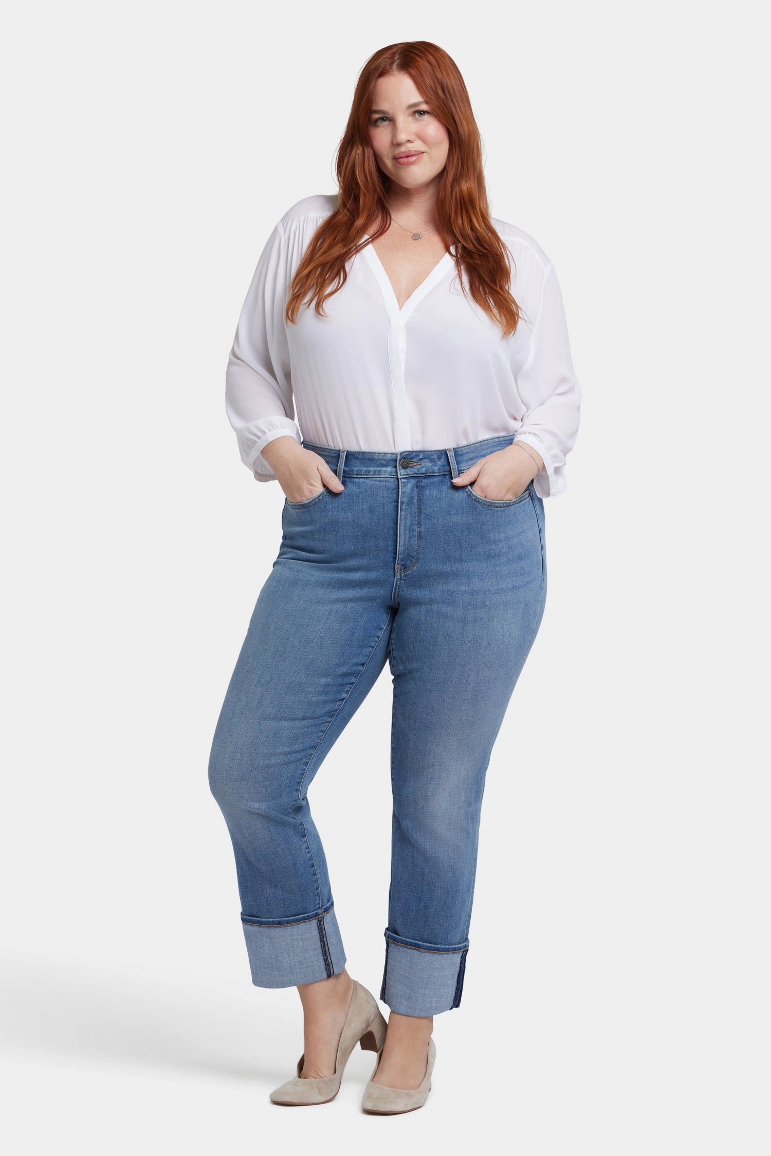 Traveler Gear Bold Look Modern Minimalist Creative Look Marilyn Straight Jeans In Plus Size - Barcelona Breeze