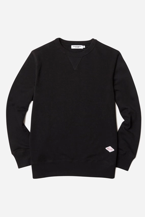 Light Warmth Chilly Weather Blacksmith - Loopback Everyday Crewneck - Black