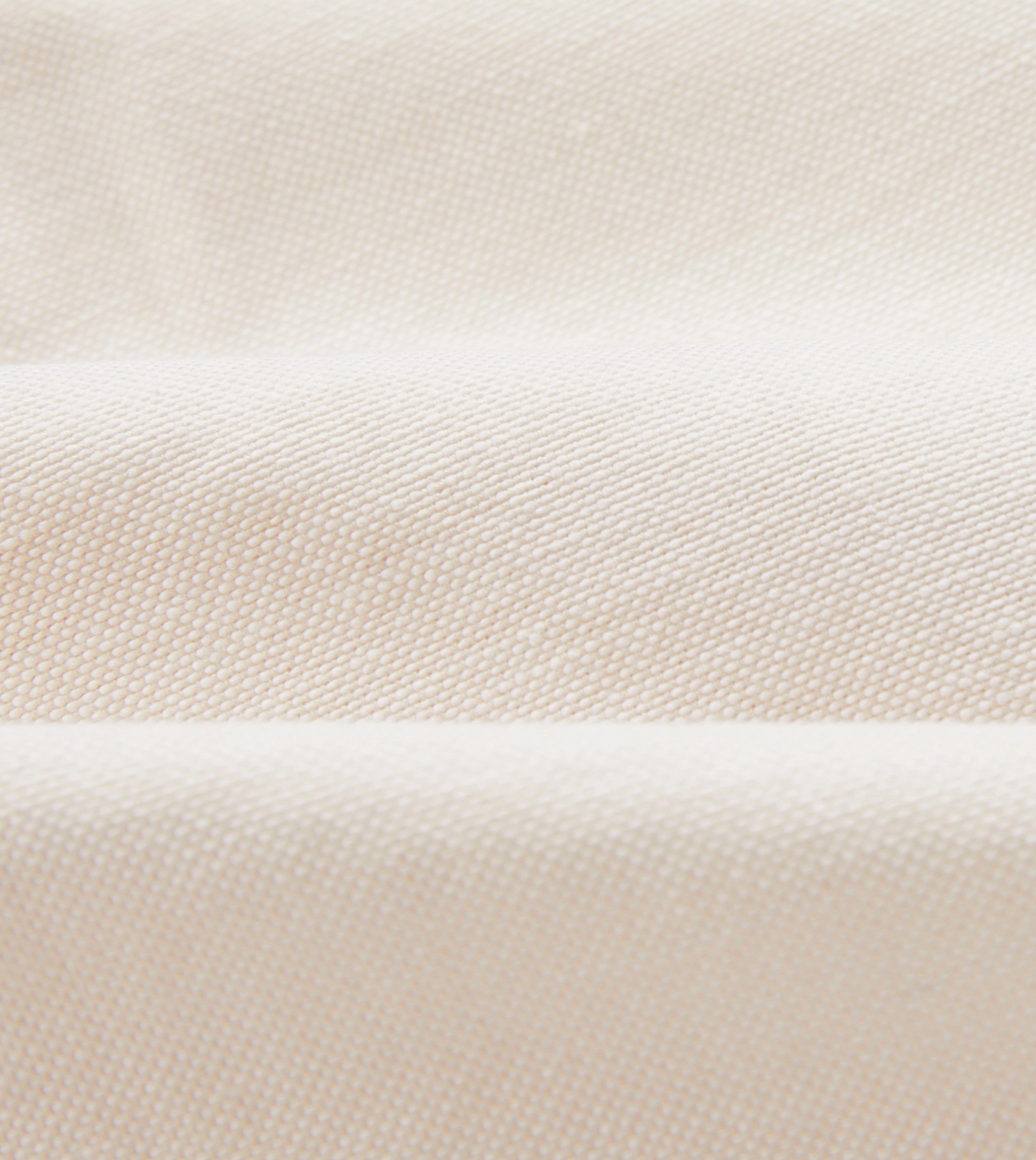 Cream Cotton Oxford Cloth Button-Down Shirt BBQ Party