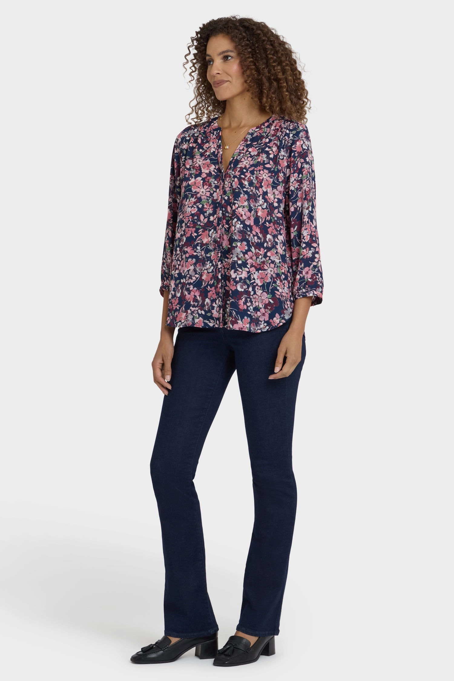 Pintuck Blouse - Rosetta Blooms Premium Fabric Streamlined Design