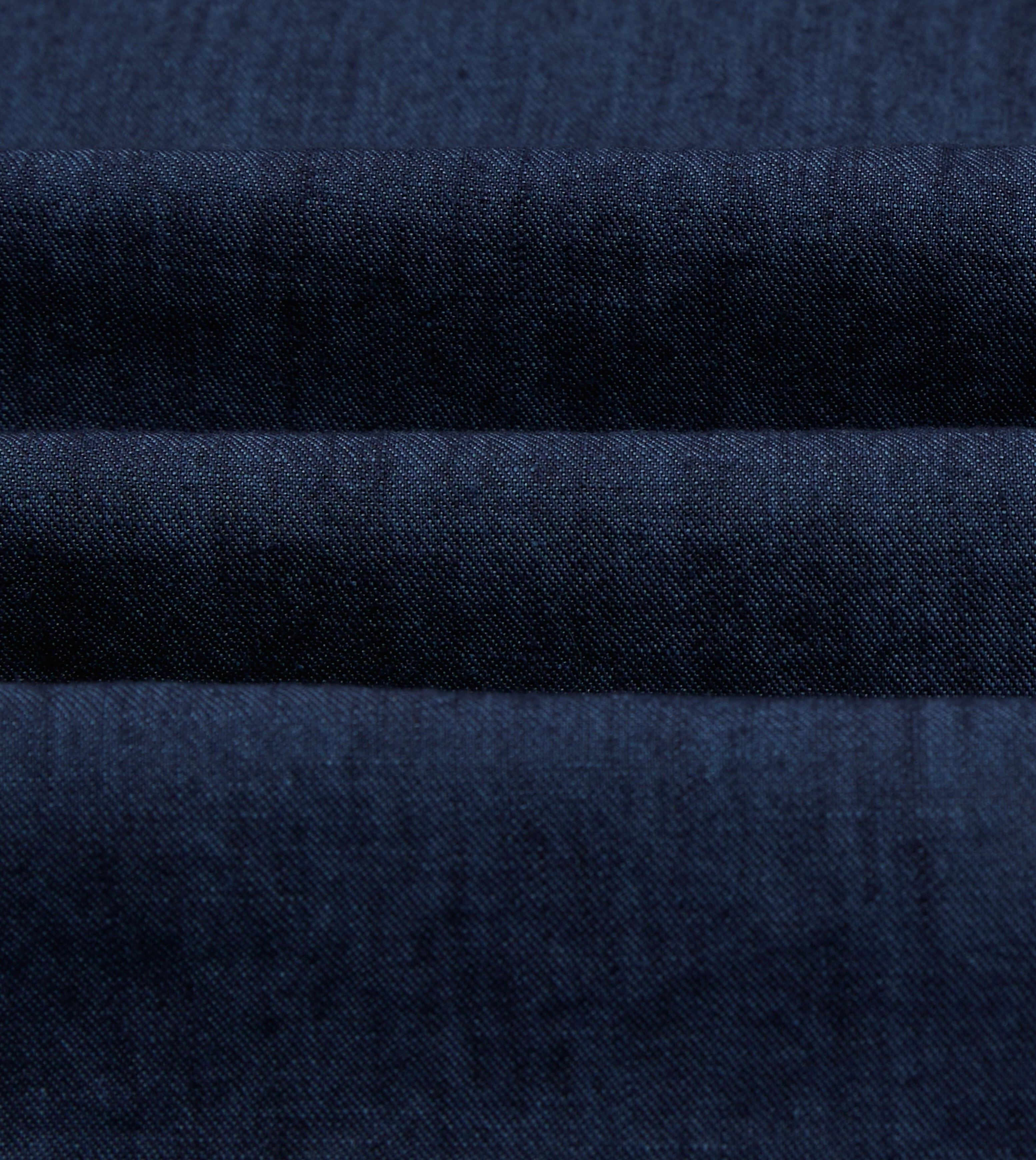 Navy Cotton Linen Two-Pocket Work Shirt Stylish Appearance