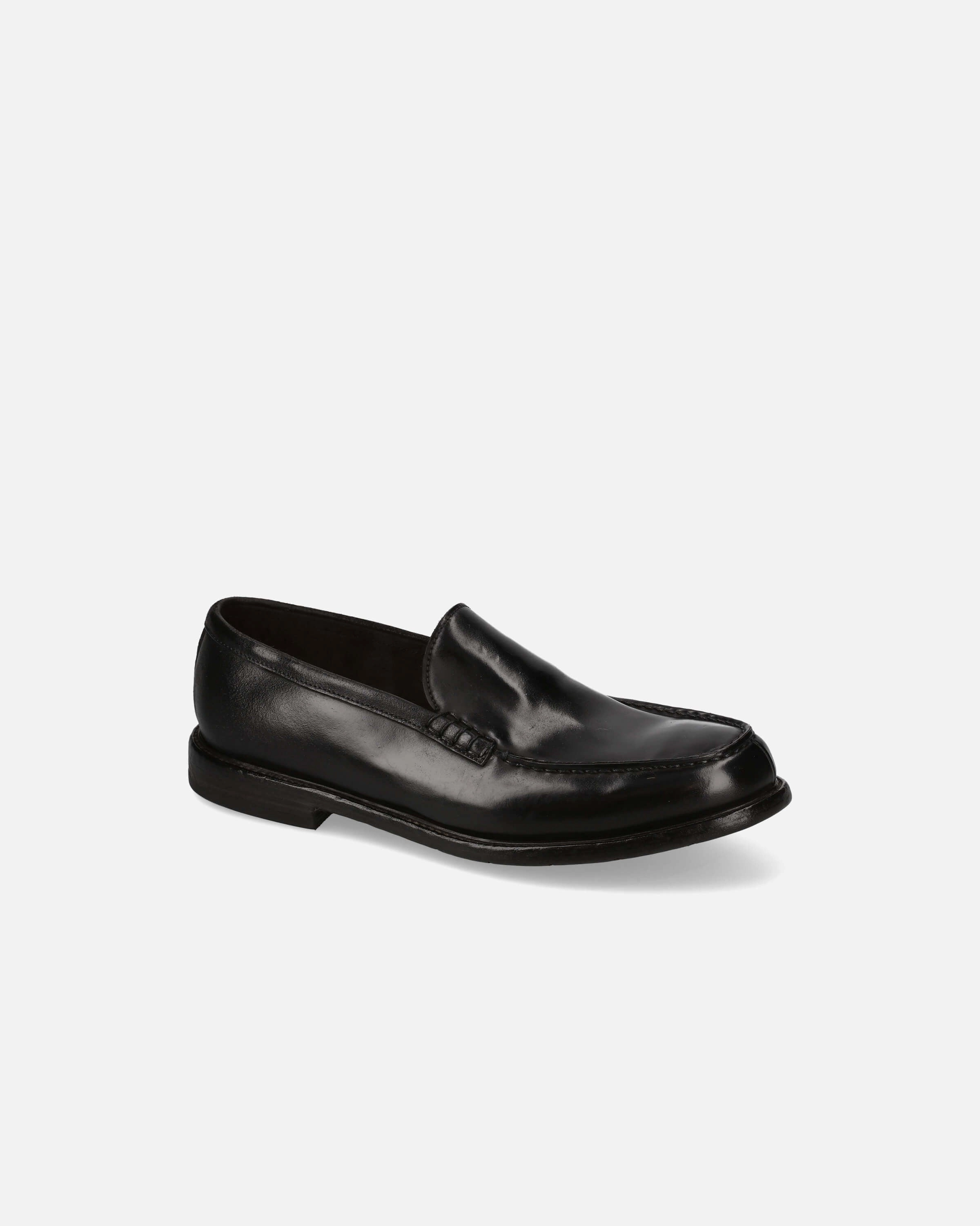 Loafer in Black Calfskin Leather with Leather Sole 32257A Air Pace
