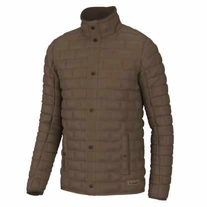 Nylon Cover Abrasion Resistant Edges Local Boy Men's Brick Quilted Jacket
