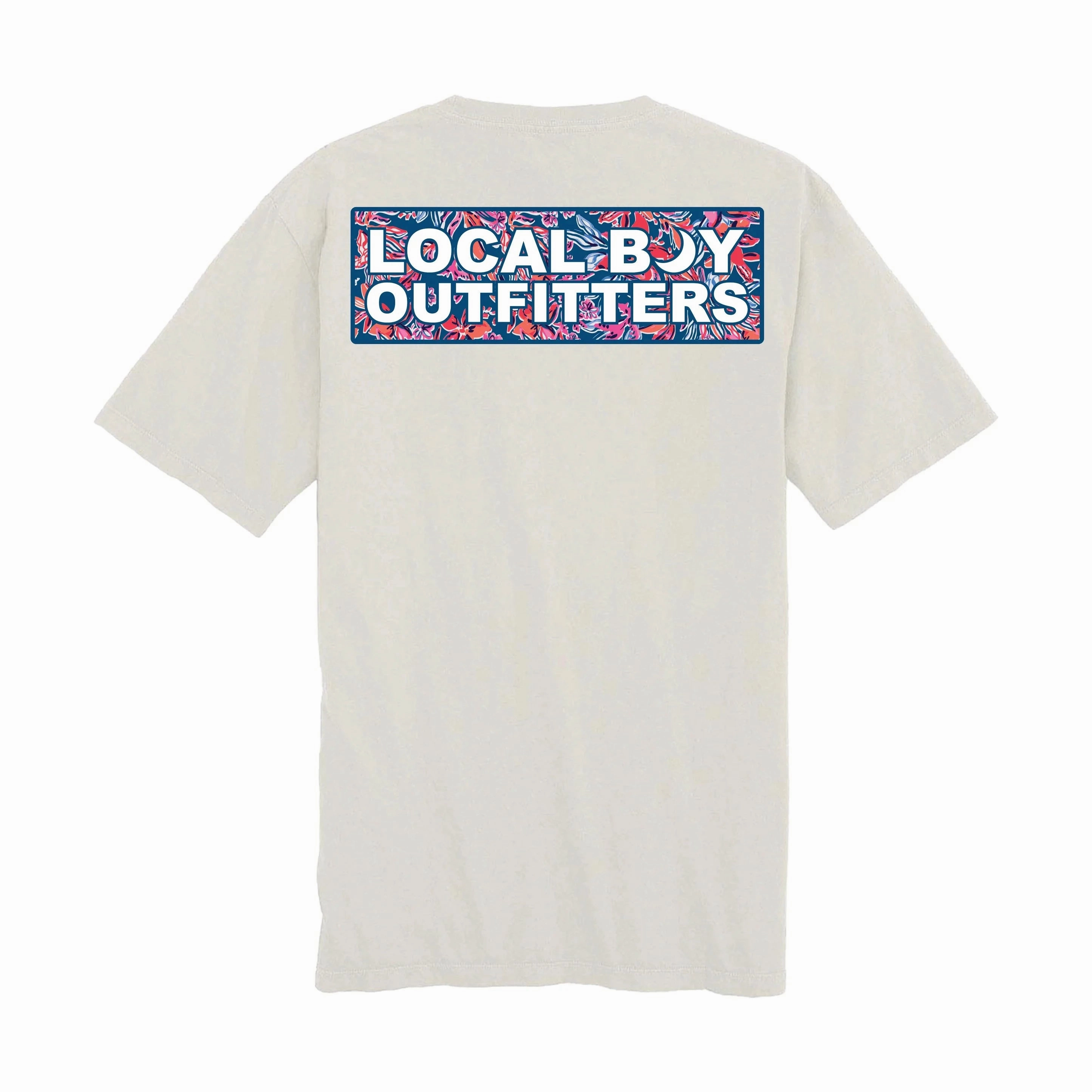 Local Boy Men's Tropical USA Label T-Shirt Seasonal Wear