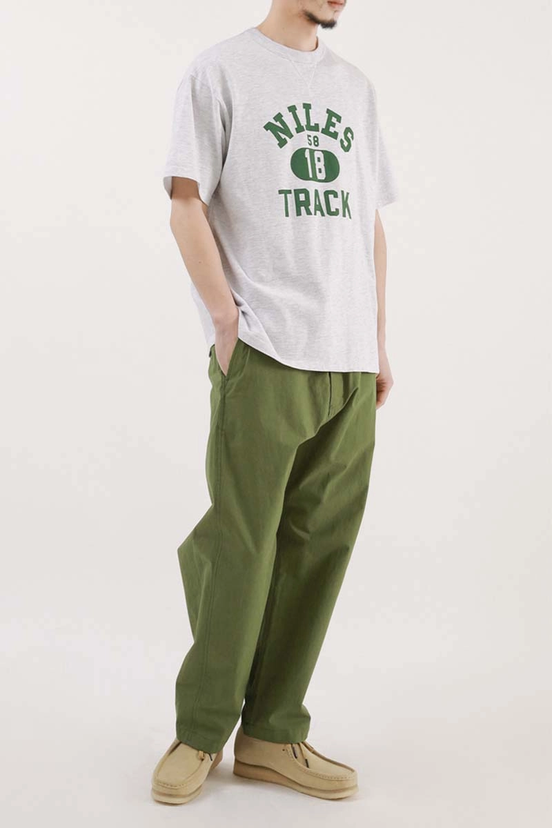 Soft and Light HighRiseWaist Outstanding & Co. - Shirred Waist Pants - Olive