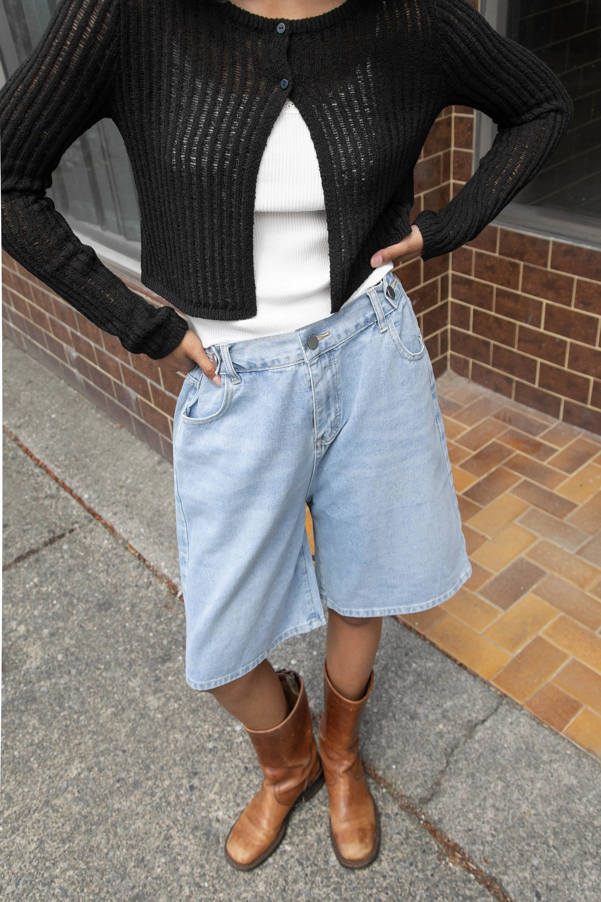 LONG DENIM SHORT Outdoor Flex hikers