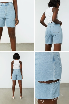 LONG DENIM SHORTS All Day Comfort Fit Glide On Waist System