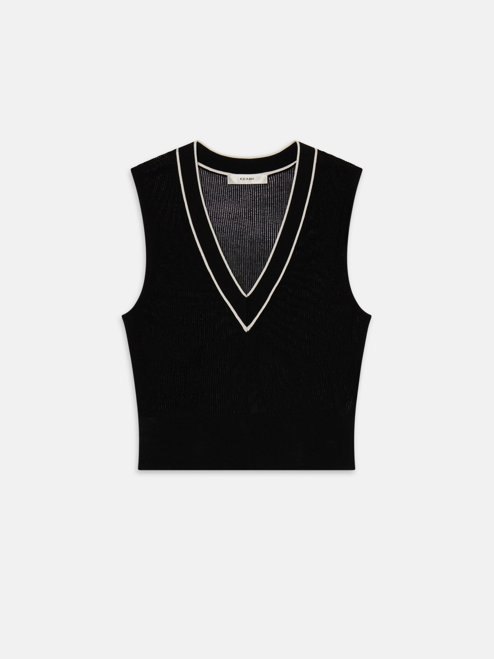 The Varsity Vest -- Black Multi Four Way Stretch Fabric Comfy Stretch Wear