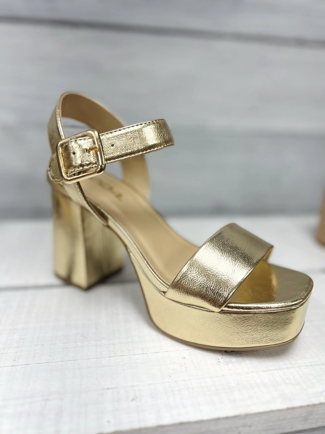 Macey Women's Open Square Toe Single Band High Heel Soft Cushioning Shoes Day Comfort