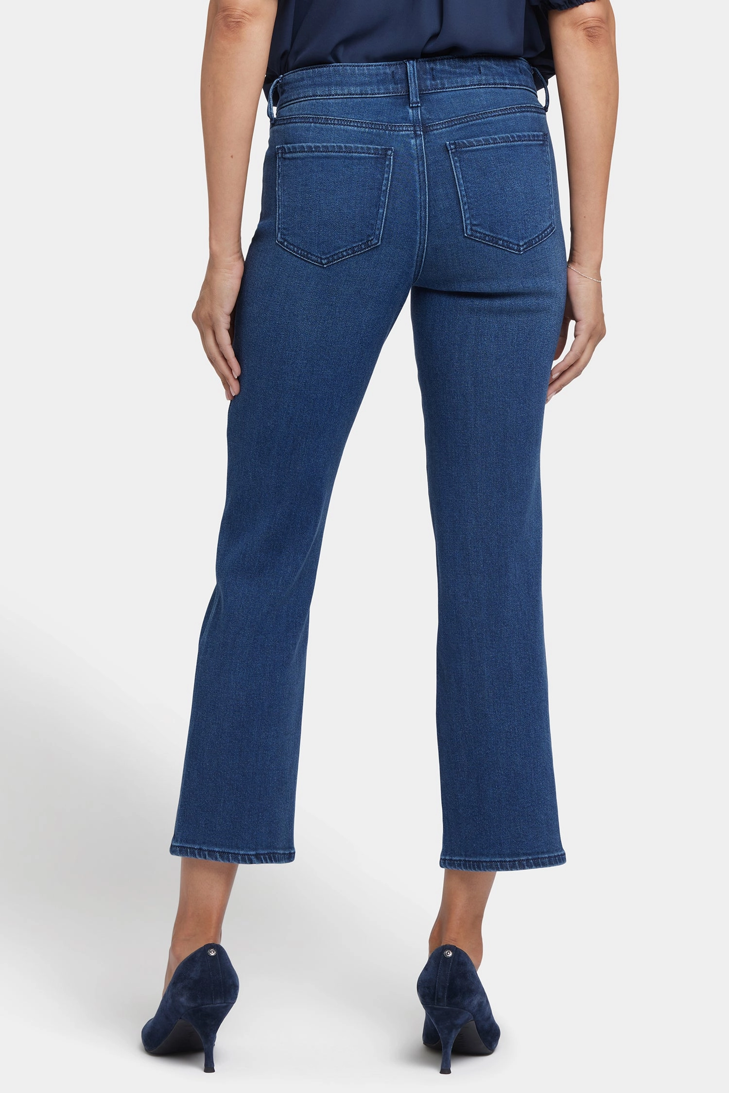 Closet Must Breathable Classic Wear Eco Friendly Marilyn Straight Ankle Jeans In Petite - Ibiza Blues