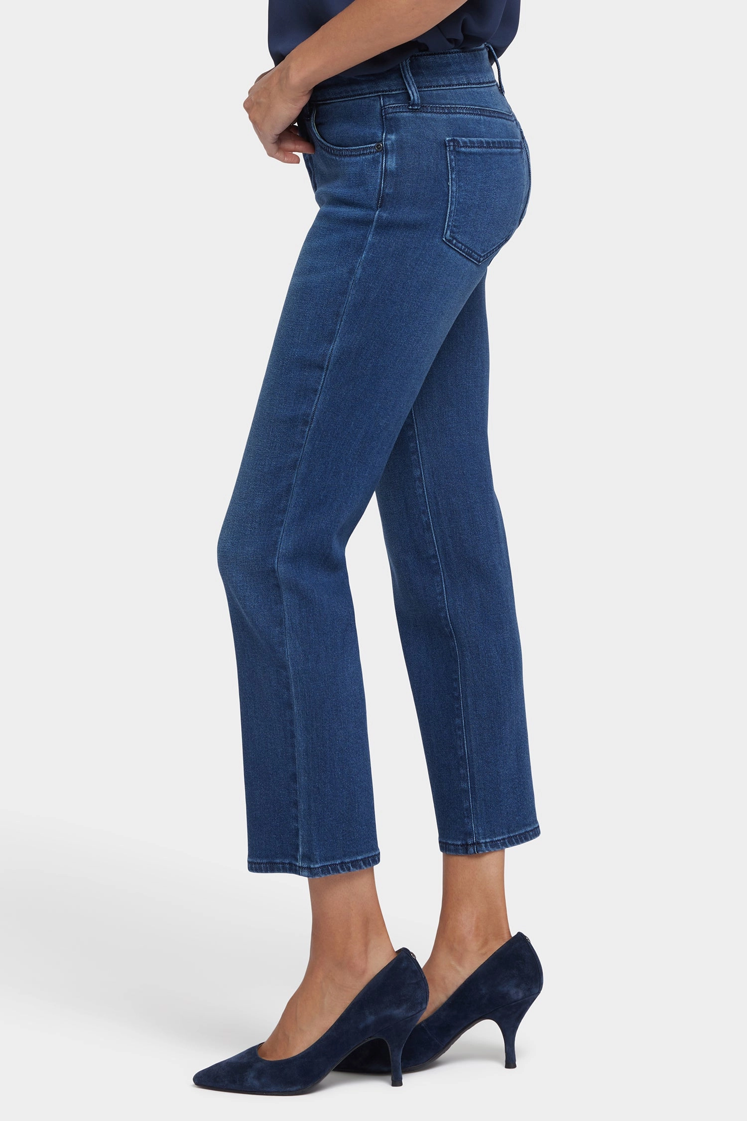 Marilyn Straight Ankle Jeans In Petite - Ibiza Blues All Occasion
