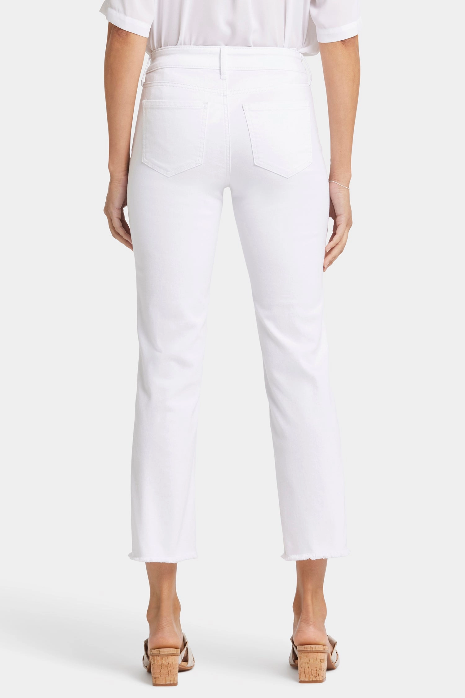 Marilyn Straight Ankle Jeans In Petite - Optic White Easy Pair