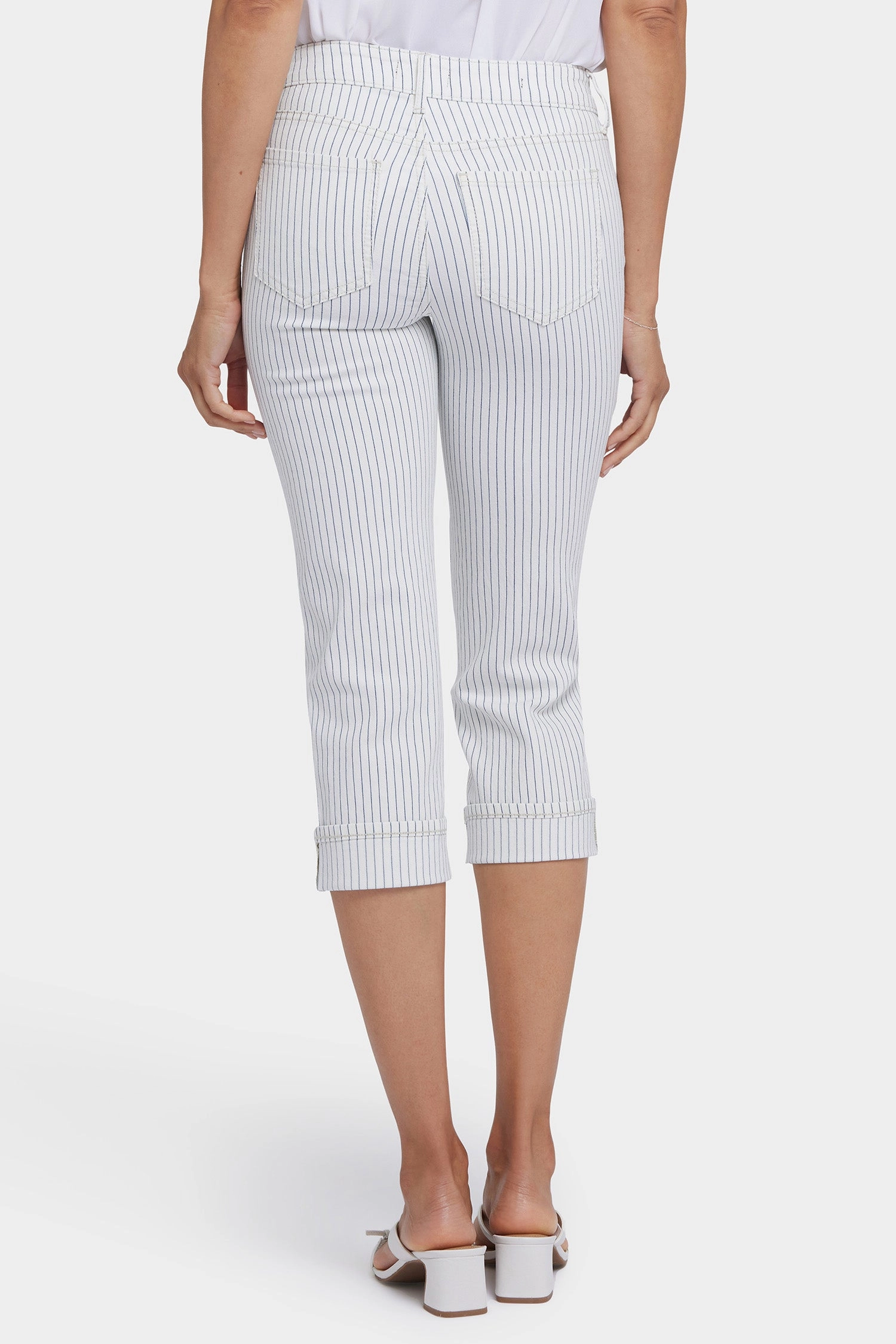 Marilyn Straight Crop Jeans In Petite - Palencia Stripe Airy Touch Couple Look Eco Friendly
