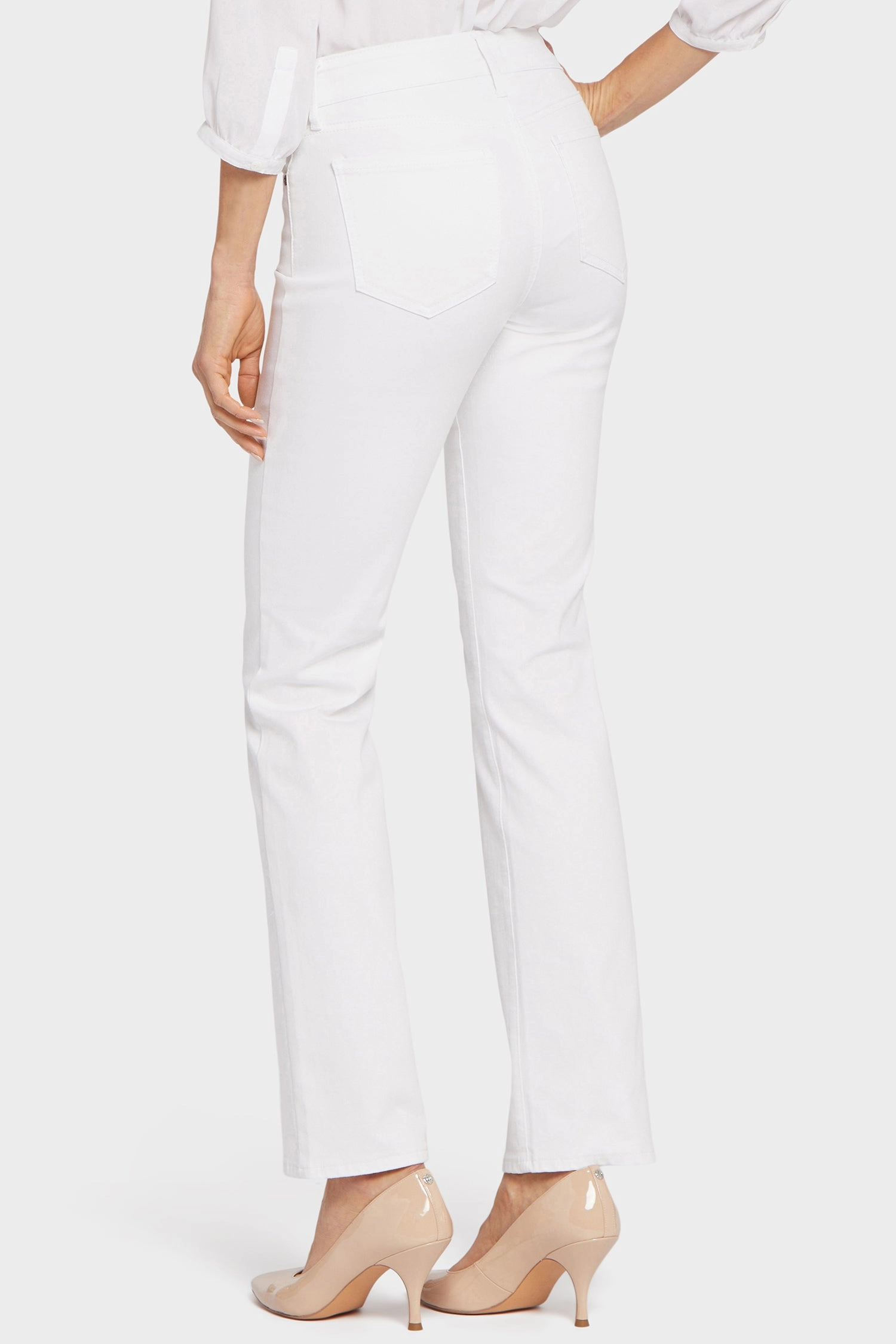 Year Rounder Holiday Vibes Athlete Fit Marilyn Straight Jeans In Long Inseam - Optic White