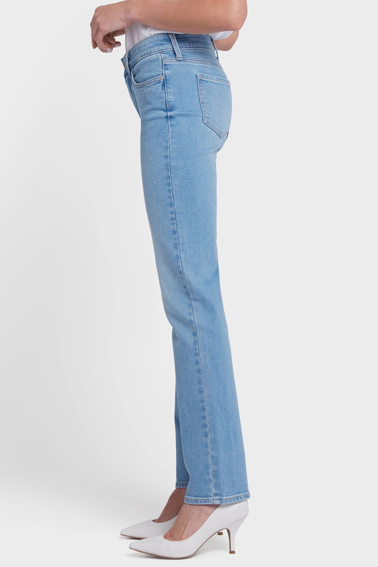 Brunch Outfit Casual Marilyn Straight Jeans In Long Inseam - Salamanca Sun