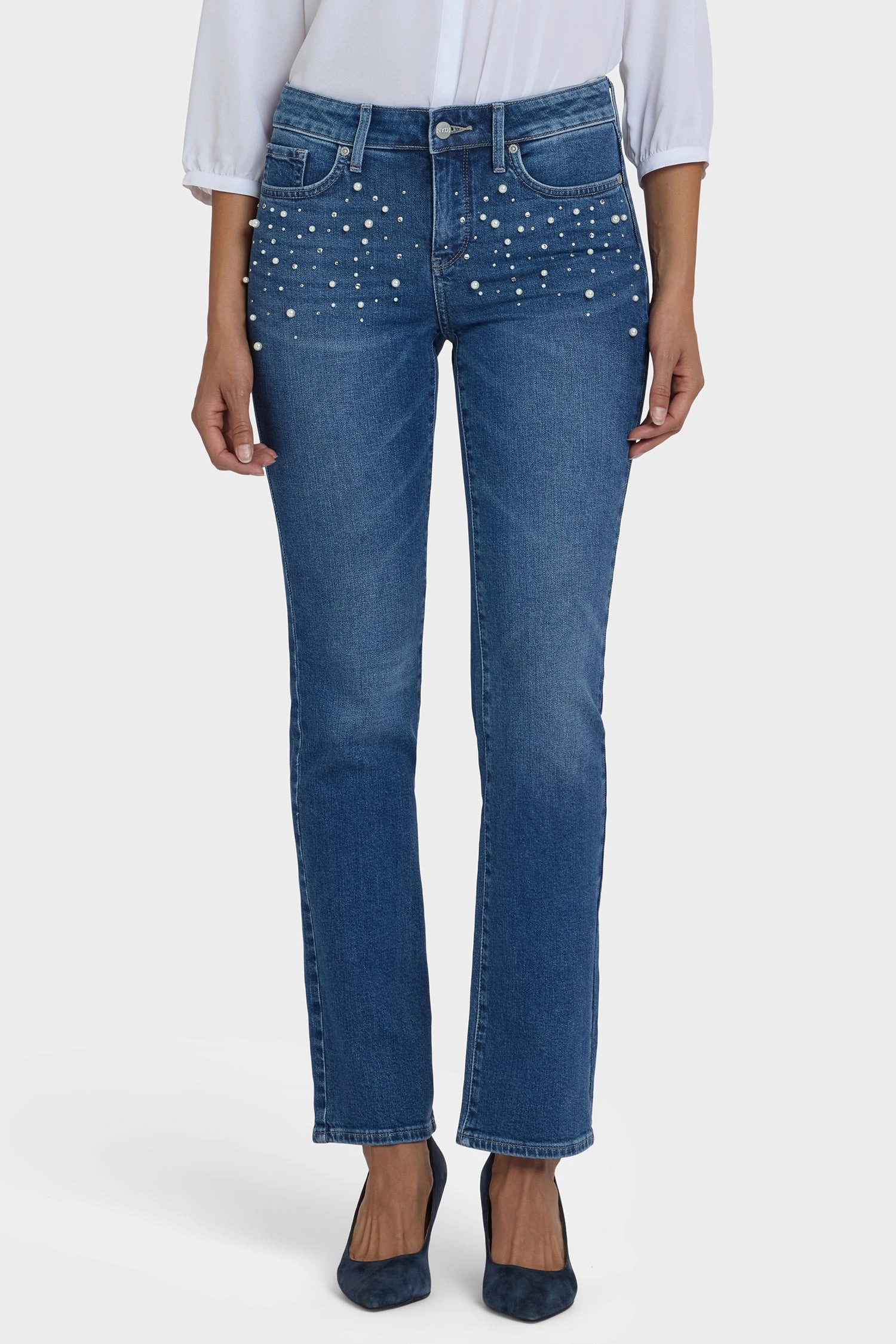 Versatile Everyday Wear Marilyn Straight Jeans In Petite - Lake Notre-Dame