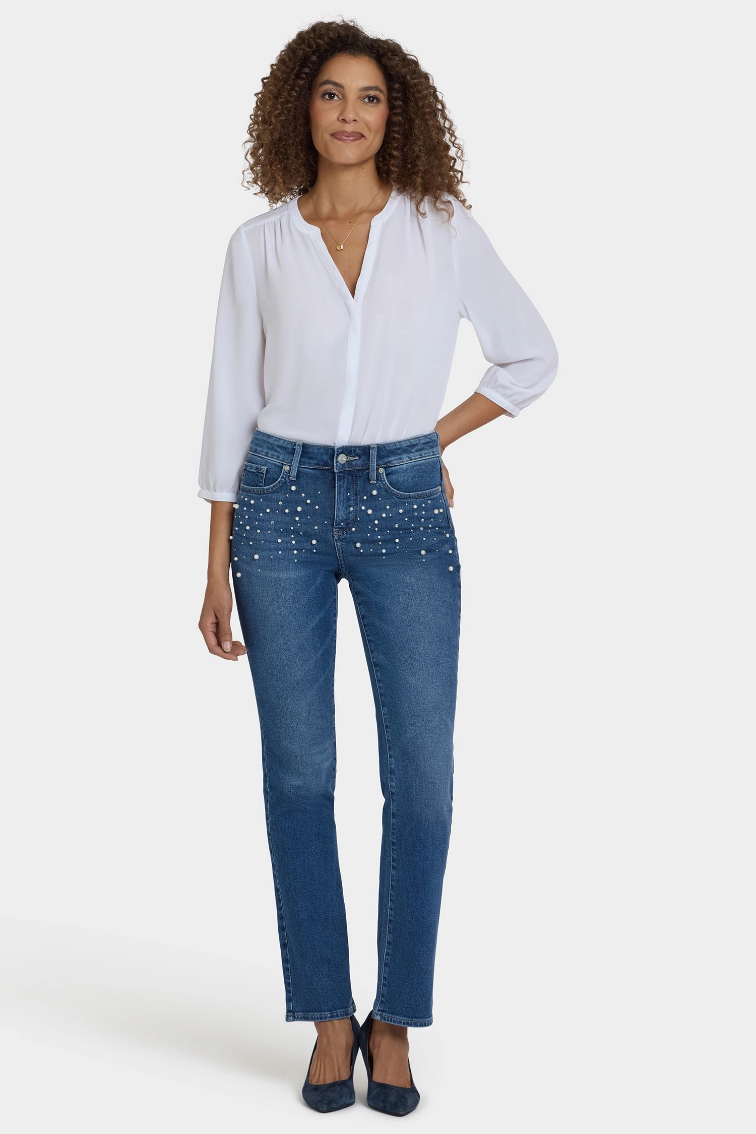 Marilyn Straight Jeans In Petite - Lake Notre-Dame Quality Staple