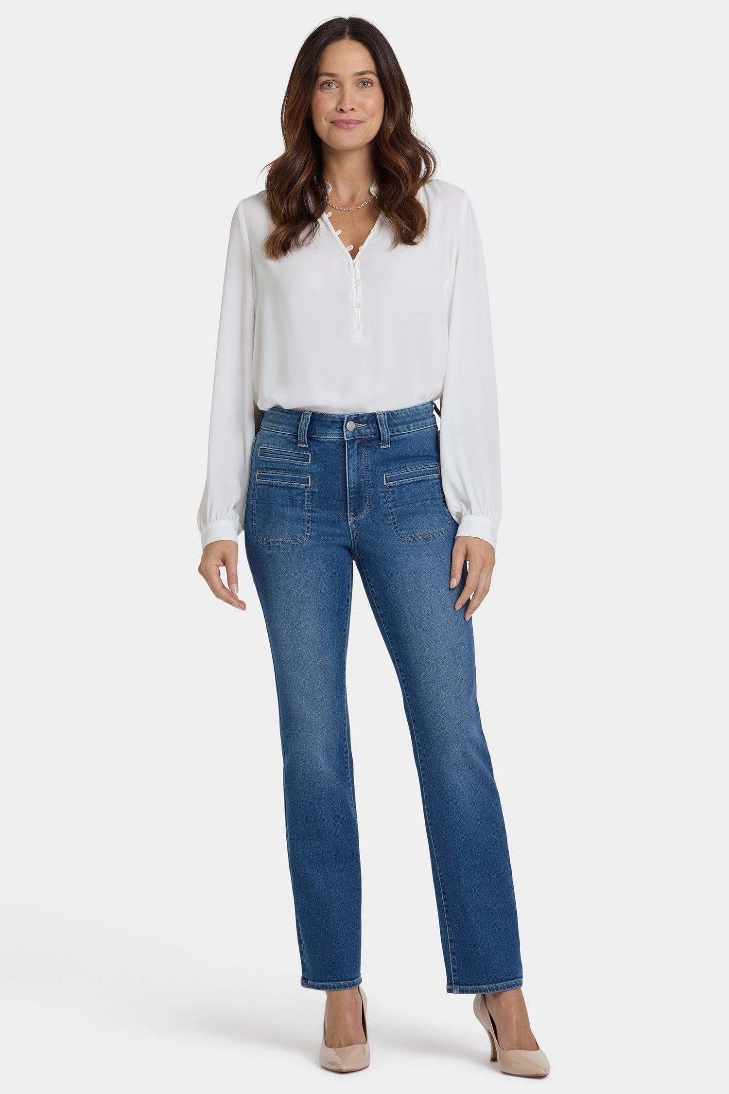 Marilyn Straight Jeans In Petite - Romantic Indigo Stylish Essentials